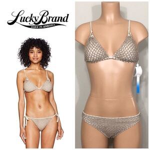 LUCKY BRAND crochet bikini. NWT